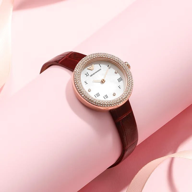 Armani阿玛尼玫瑰小圆盘复古本命年满天星女款AR11357 商品