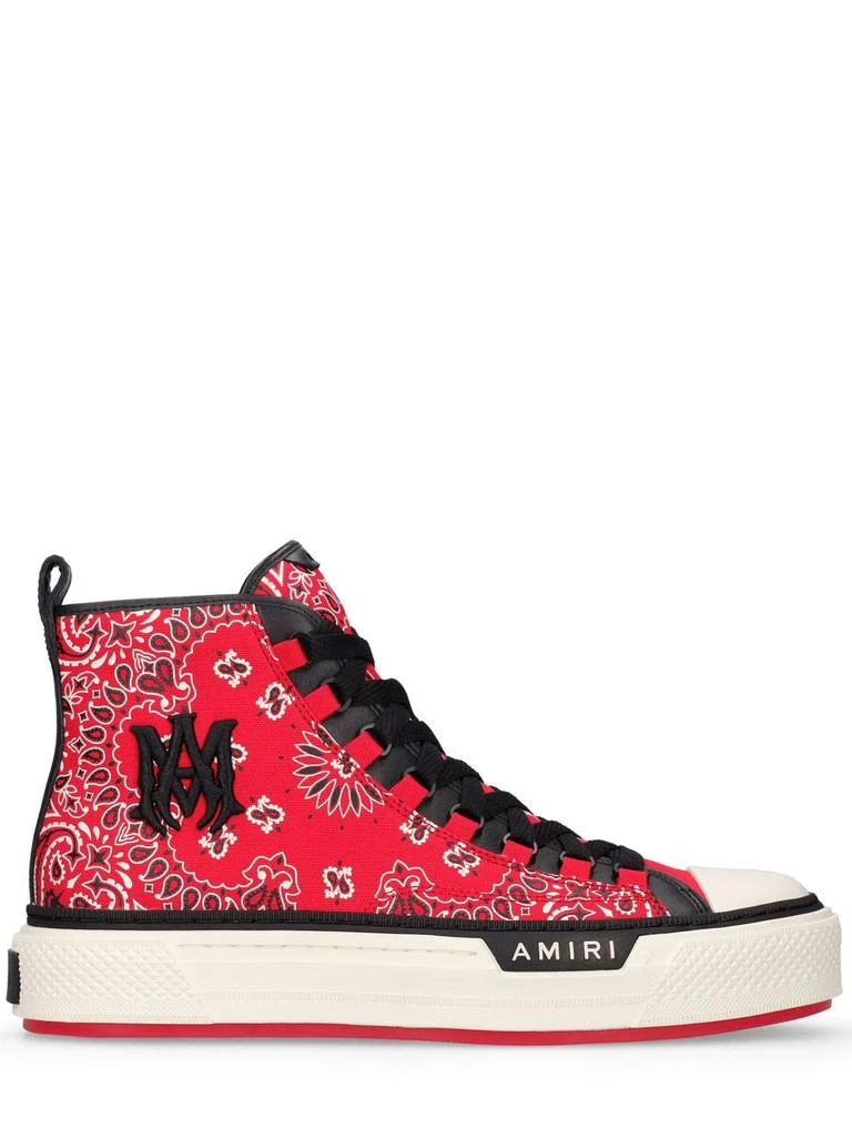 商品AMIRI|Bandana Court Canvas High Top Sneakers,价格¥3340,第1张图片