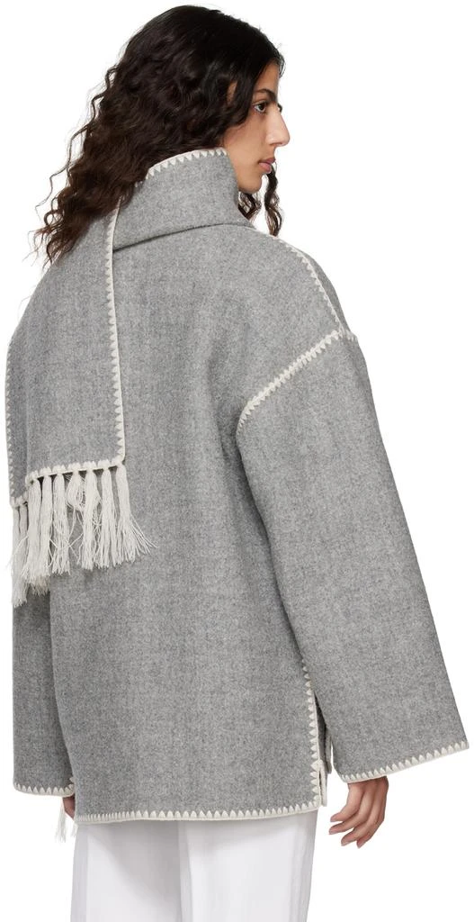 商品Totême|Gray Scarf Jacket,价格¥6910,第3张图片详细描述