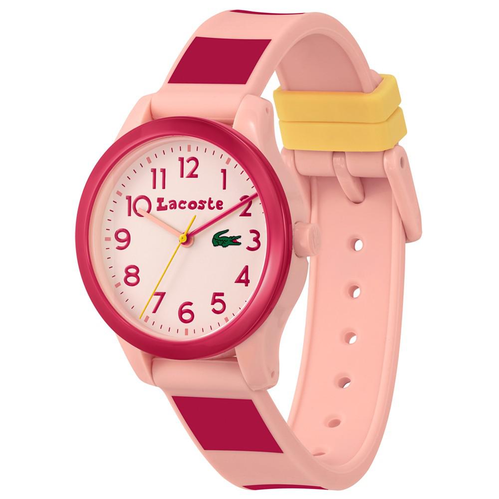 Kids' 12.12 Pink & Red Silicone Strap Watch 32mm商品第2张图片规格展示