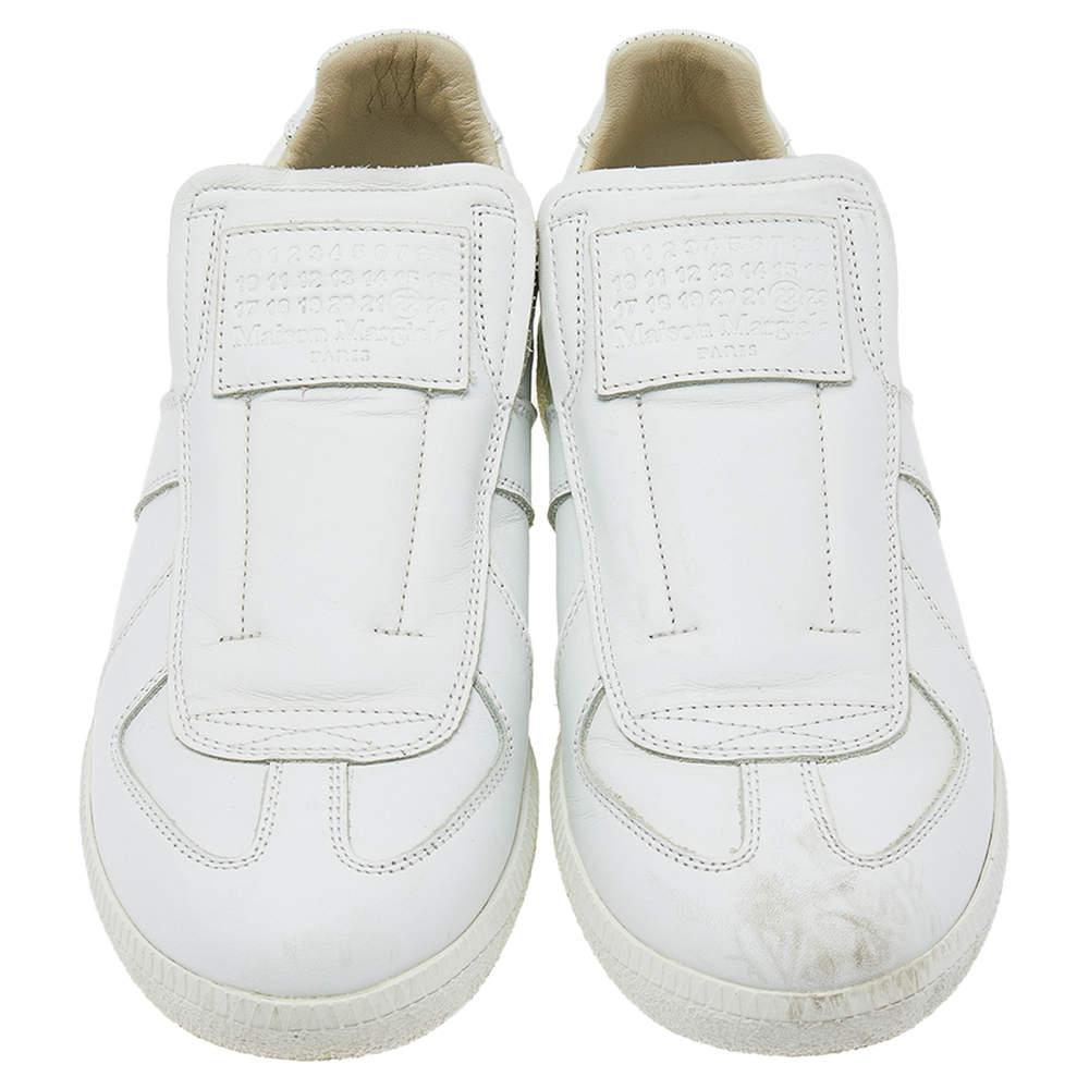 Maison Martin Margiela White Leather Slip on Sneakers Size 39商品第3张图片规格展示