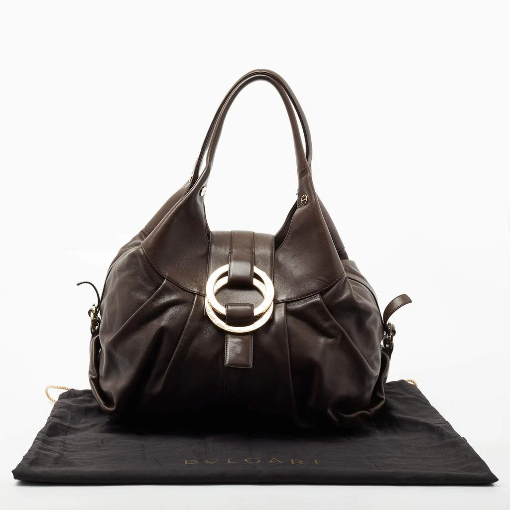 Bvlgari Dark Brown Leather Chandra Hobo 商品