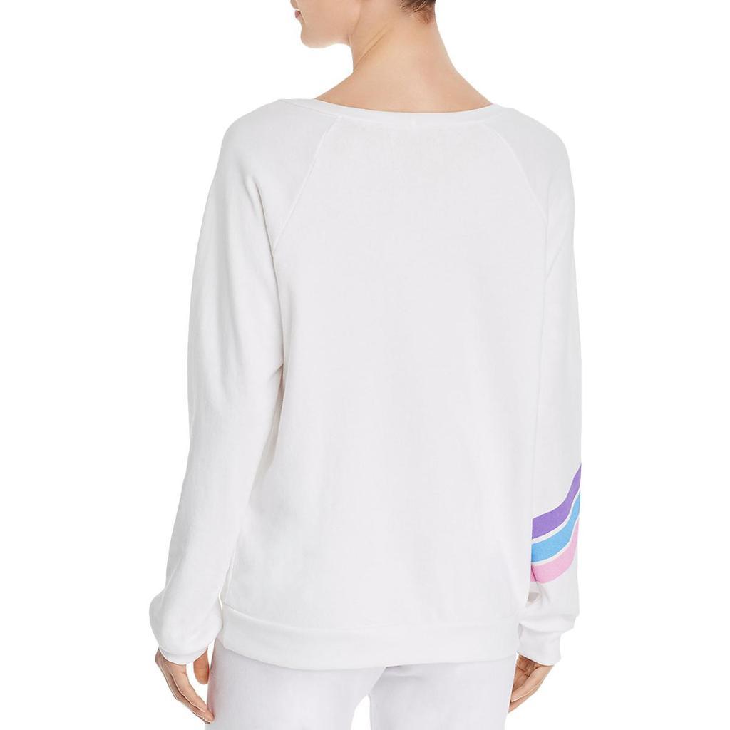商品AQUA|Aqua Womens Cotton Printed Pullover Sweater,价格¥134,第4张图片详细描述