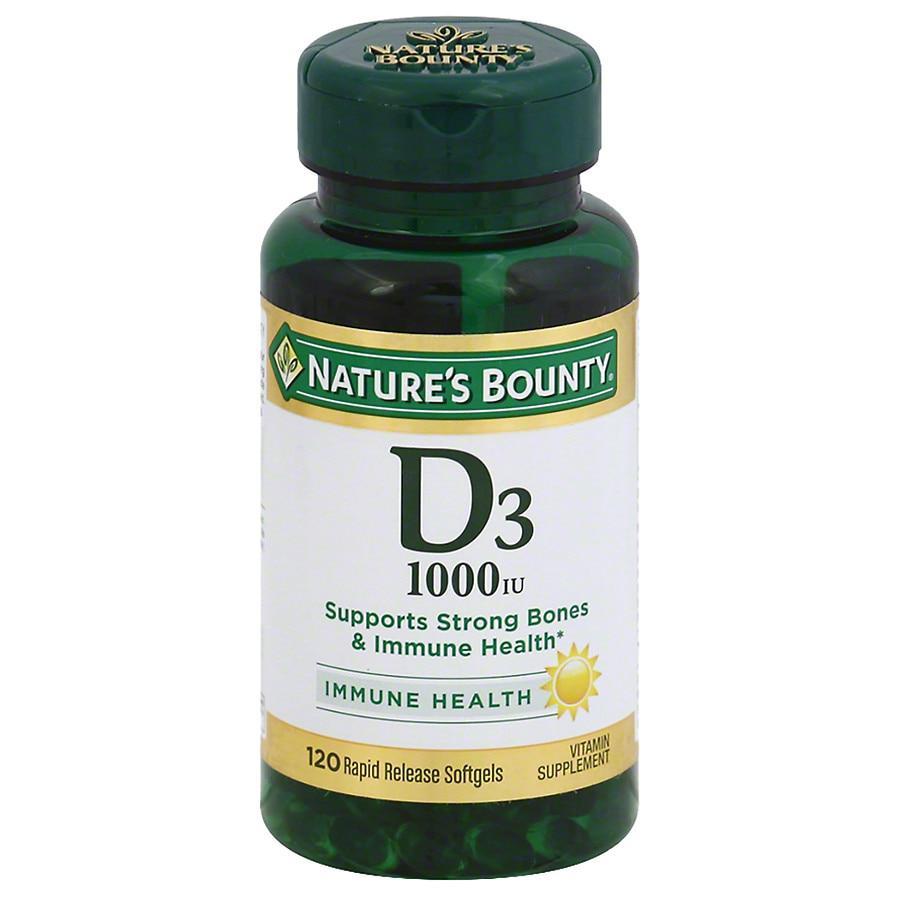 商品Nature's Bounty|D3-1000 IU Vitamin Supplement Softgels,价格¥97,第1张图片