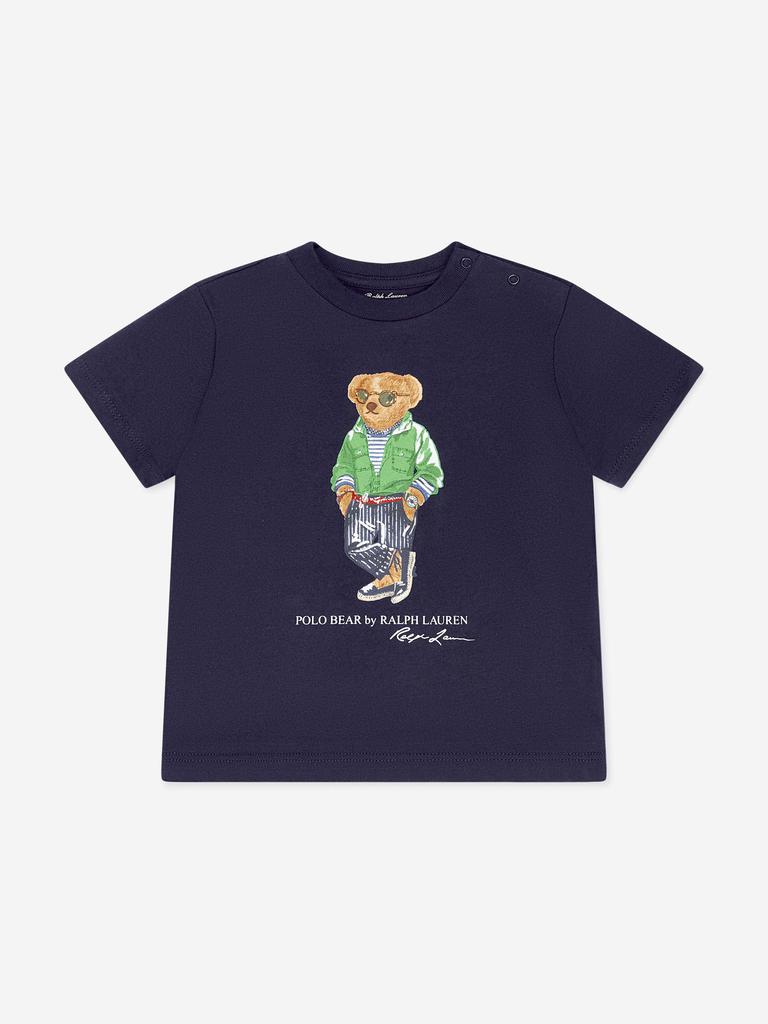 Ralph Lauren  Navy Baby Boys Cotton Jersey Polo Bear T-Shirt商品第3张图片规格展示