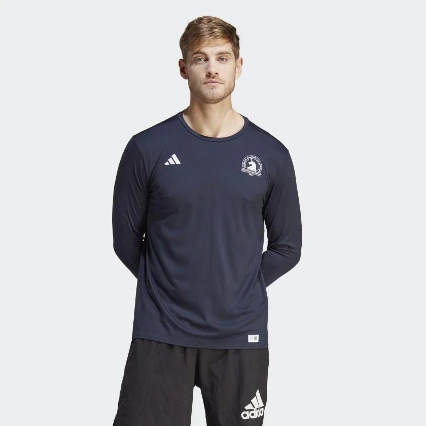 商品Adidas|Men's adidas Boston Marathon 2023 Made to Be Remade Long Sleeve Running Tee,价格¥162,第2张图片详细描述