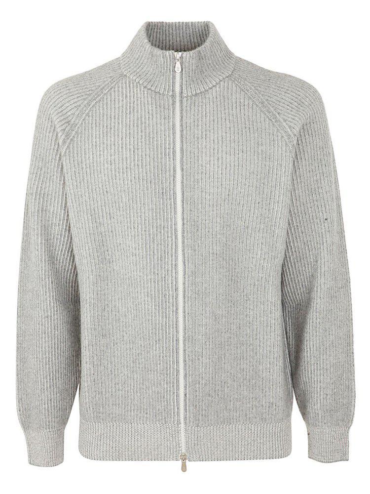 商品Brunello Cucinelli|Brunello Cucinelli High-Neck Zipped Cardigan,价格¥9250-¥12333,第1张图片