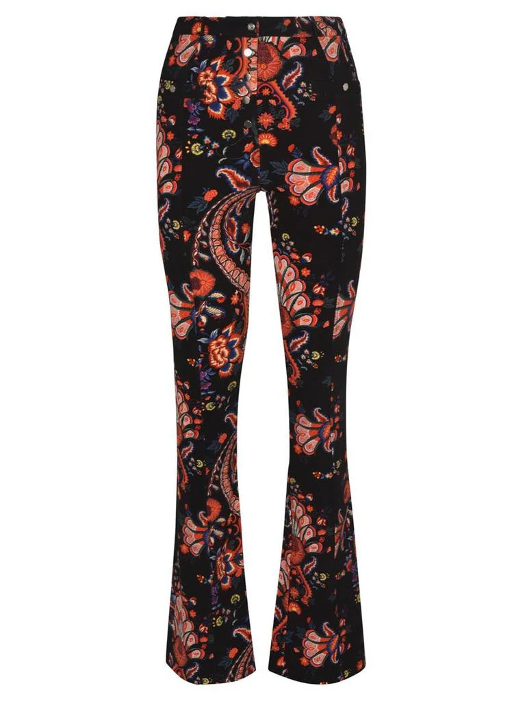 商品Paco Rabanne|PACO RABANNE PACO RABANNE - Floral print high-waisted trousers,价格¥2875,第3张图片详细描述