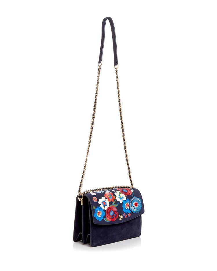 商品Tory Burch|Parker Convertible Embroidered Suede Shoulder Bag ,价格¥1610,第4张图片详细描述