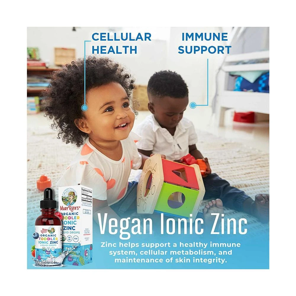 商品MaryRuth Organics|Toddler Ionic Zinc Liquid Drops, Berry, 2 Fl Oz,价格¥156,第2张图片详细描述