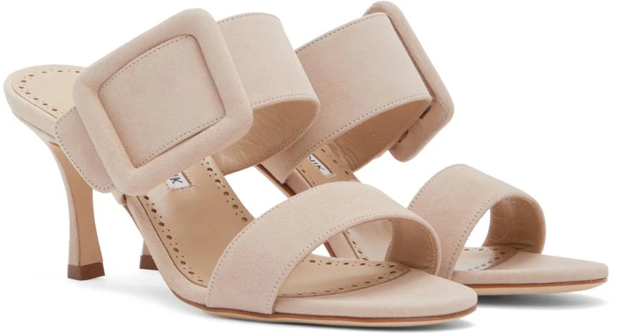 商品Manolo Blahnik|Beige Gable Heeled Sandals,价格¥3005,第4张图片详细描述