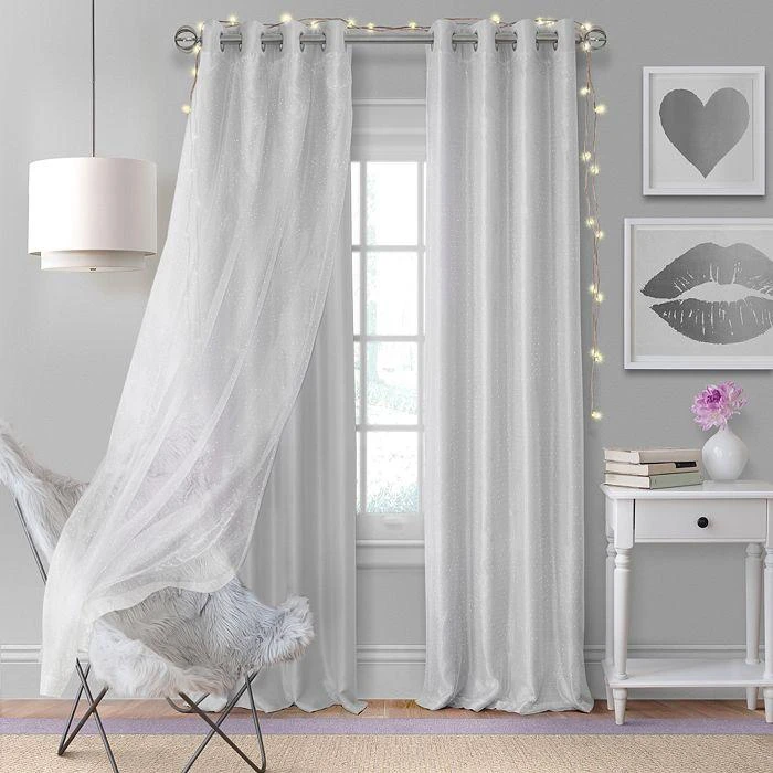 商品Elrene Home Fashions|Aurora Kids Room Darkening Layered Sheer Curtain Panel, 52" x 84",价格¥320,第1张图片