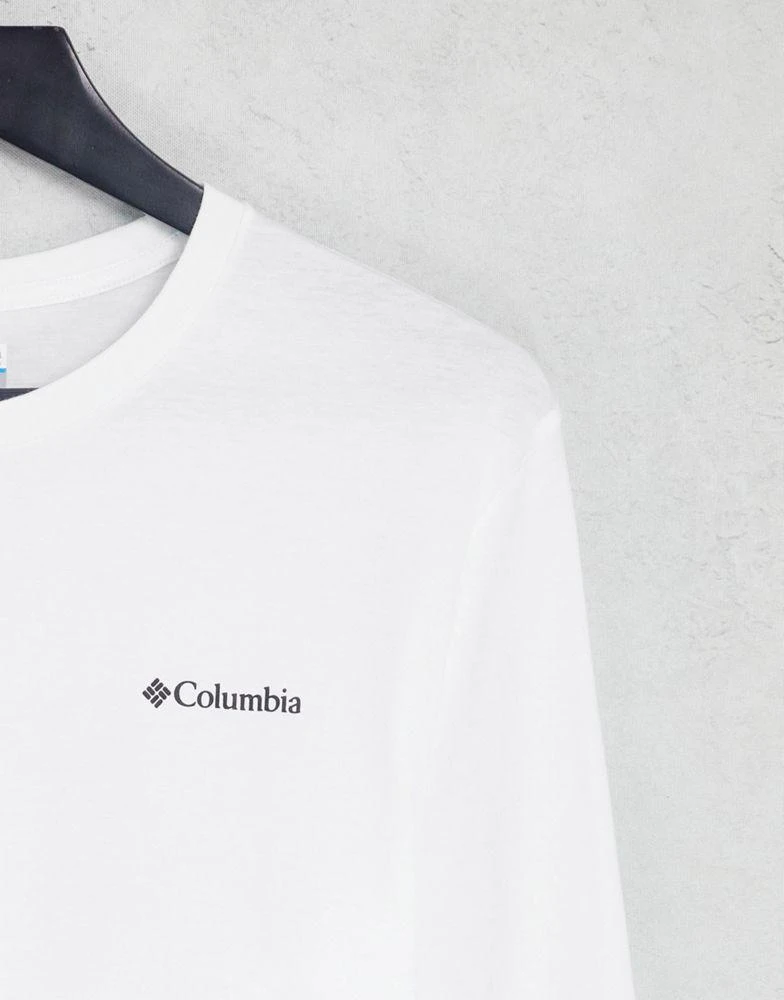 商品Columbia|Columbia Hopedale back print long sleeve t-shirt in white Exclusive at ASOS,价格¥218,第2张图片详细描述