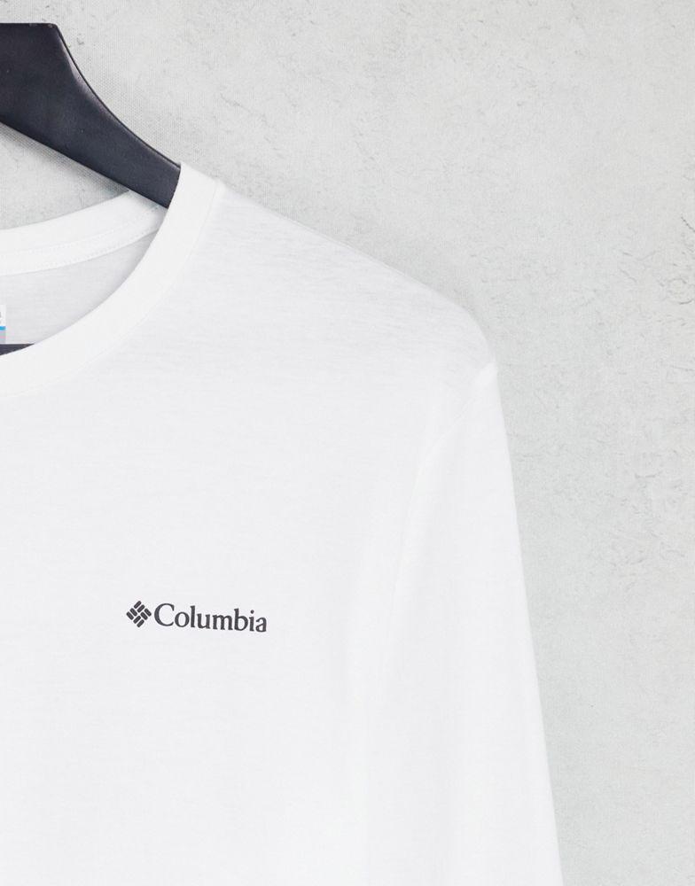 商品Columbia|Columbia Hopedale back print long sleeve t-shirt in white Exclusive at ASOS,价格¥194,第4张图片详细描述