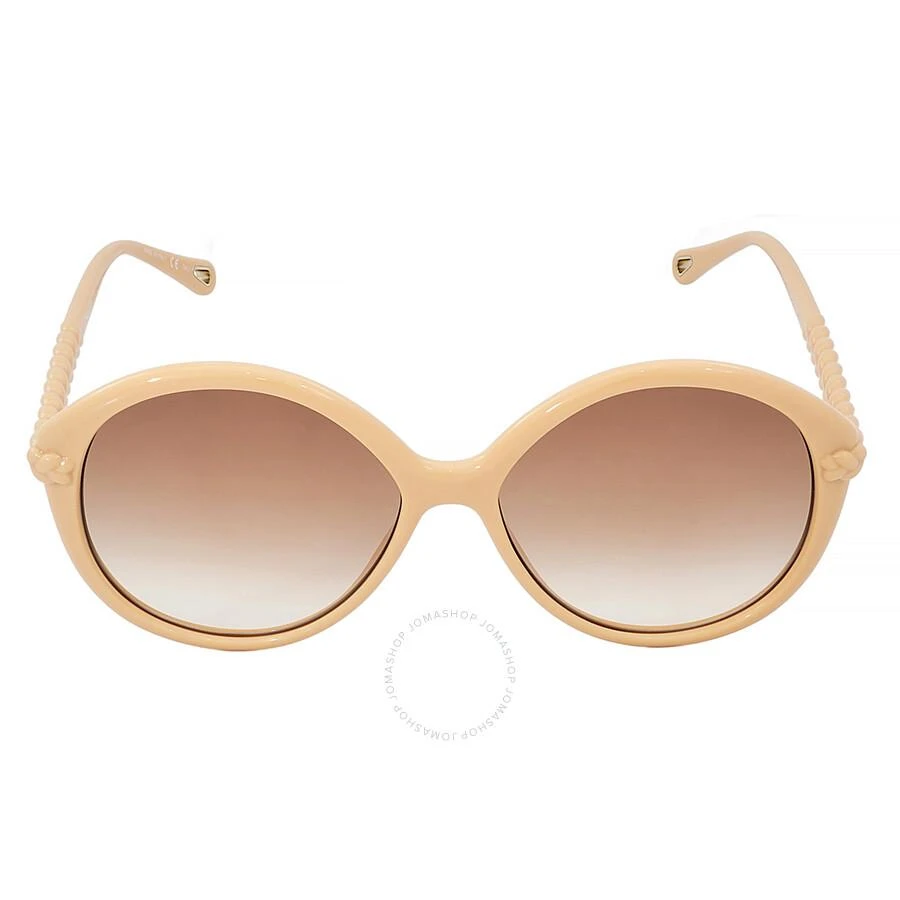 商品Chloé|Brown Round Ladies Sunglasses CH0002S 002 58,价格¥526,第1张图片