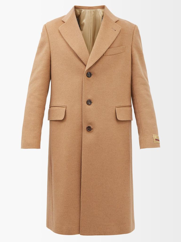 商品Gucci|Single-breasted camel coat,价格¥23956,第1张图片
