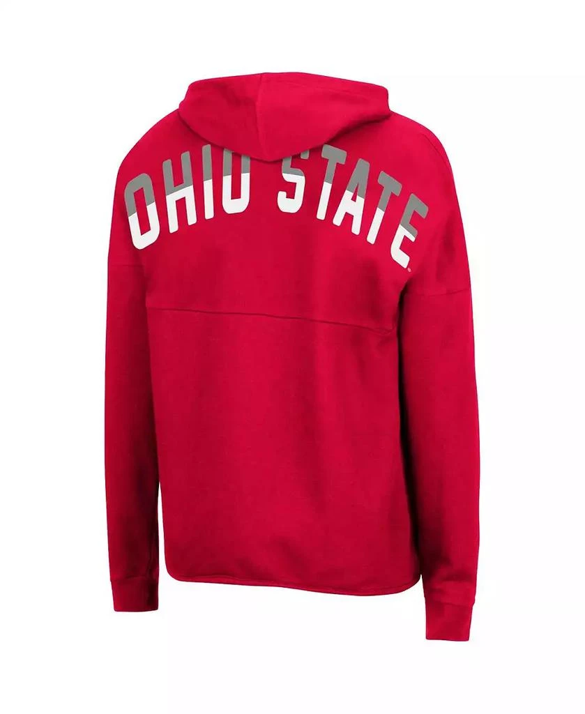 商品Colosseum|Women's Scarlet Ohio State Buckeyes Two-Hit Full-Zip Hoodie,价格¥413,第3张图片详细描述