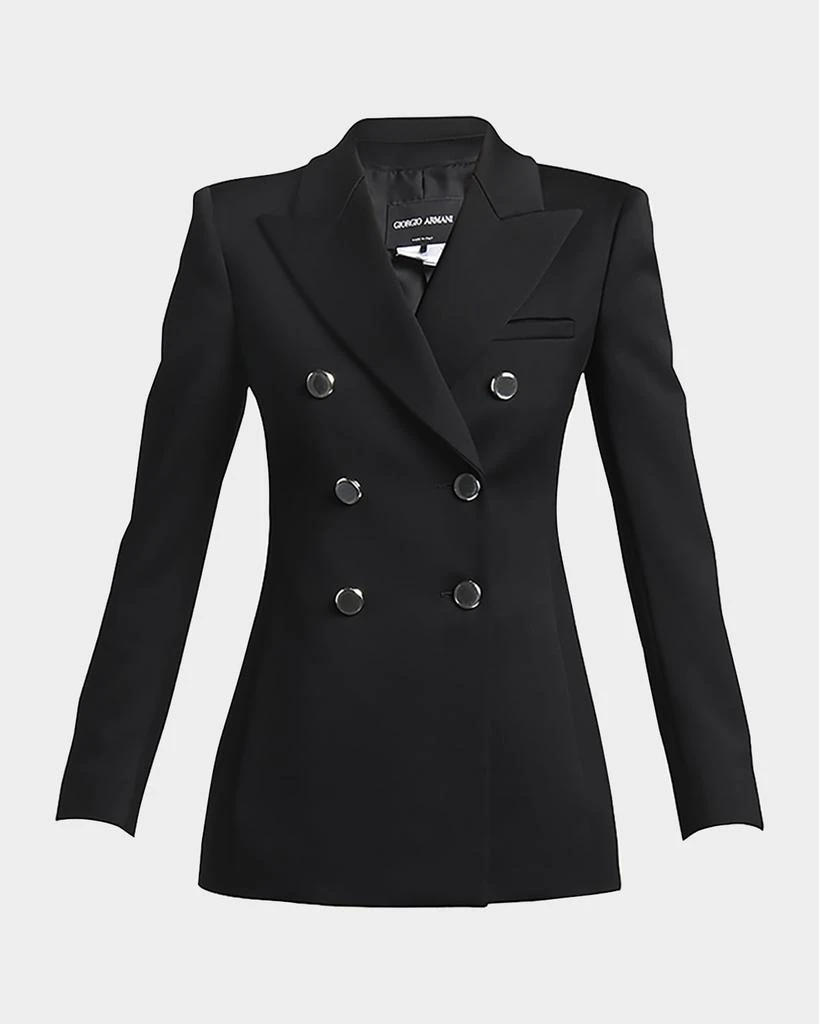 商品Giorgio Armani|Lana Double-Breasted Fluid Wool Jacket,价格¥23198,第1张图片