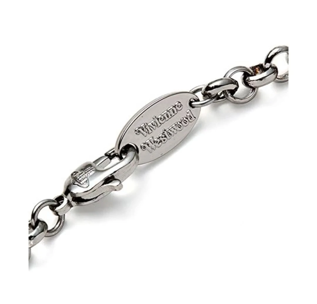Vivienne Westwood New Small Orb 大号立体土星吊坠 黄铜 项链 男女同款情侣款 枪灰色 商品