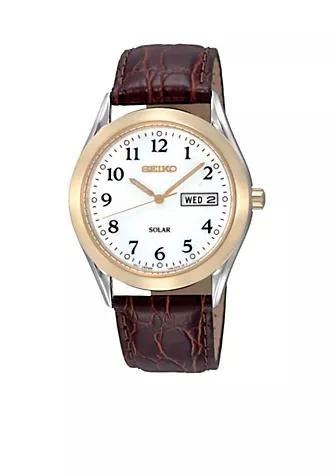 商品Seiko|Mens Solar White Dial Strap,价格¥1015,第1张图片