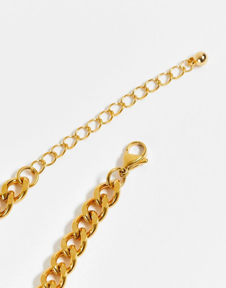 商品ASOS|ASOS DESIGN stainless steel chain necklace in gold tone,价格¥82,第3张图片详细描述