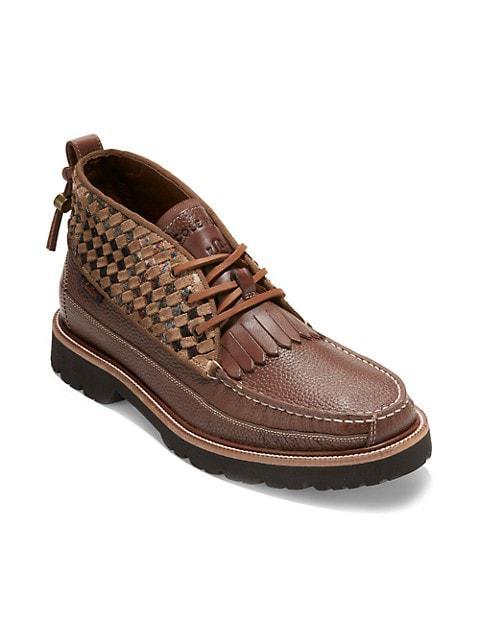 商品Cole Haan|Cole Haan x Pendleton American Classics Leather Chukka Boots,价格¥1564,第4张图片详细描述