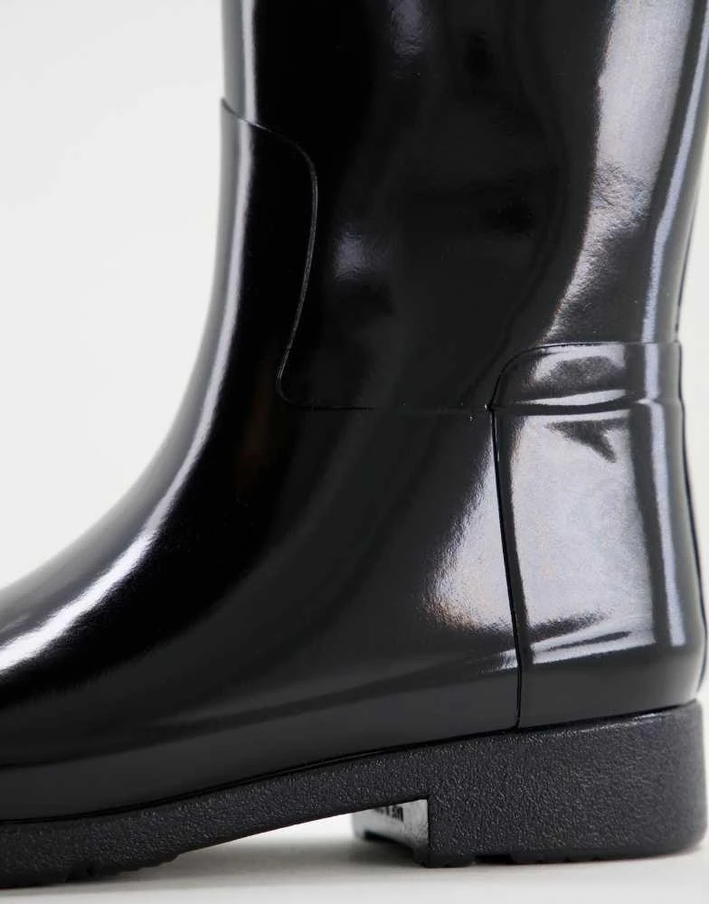 商品Hunter|Hunter Original Refined tall wellington boots in black gloss,价格¥1086,第4张图片详细描述