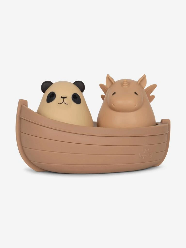 商品Konges Slojd|Konges Sløjd Baby Panda And Unicorn Boat Bath Toys in Multicolour (12cm),价格¥228,第1张图片