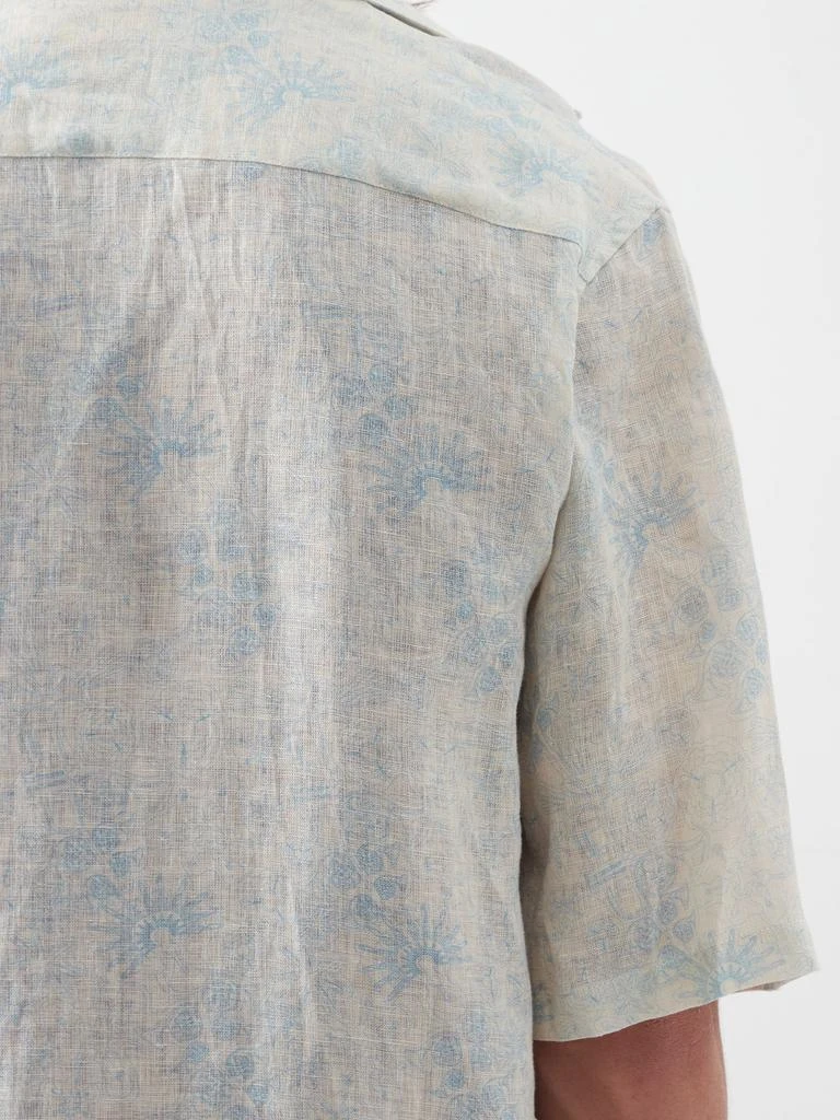 商品Charles Jeffrey Loverboy|Cuban-collar instrument-print linen shirt,价格¥1295,第3张图片详细描述