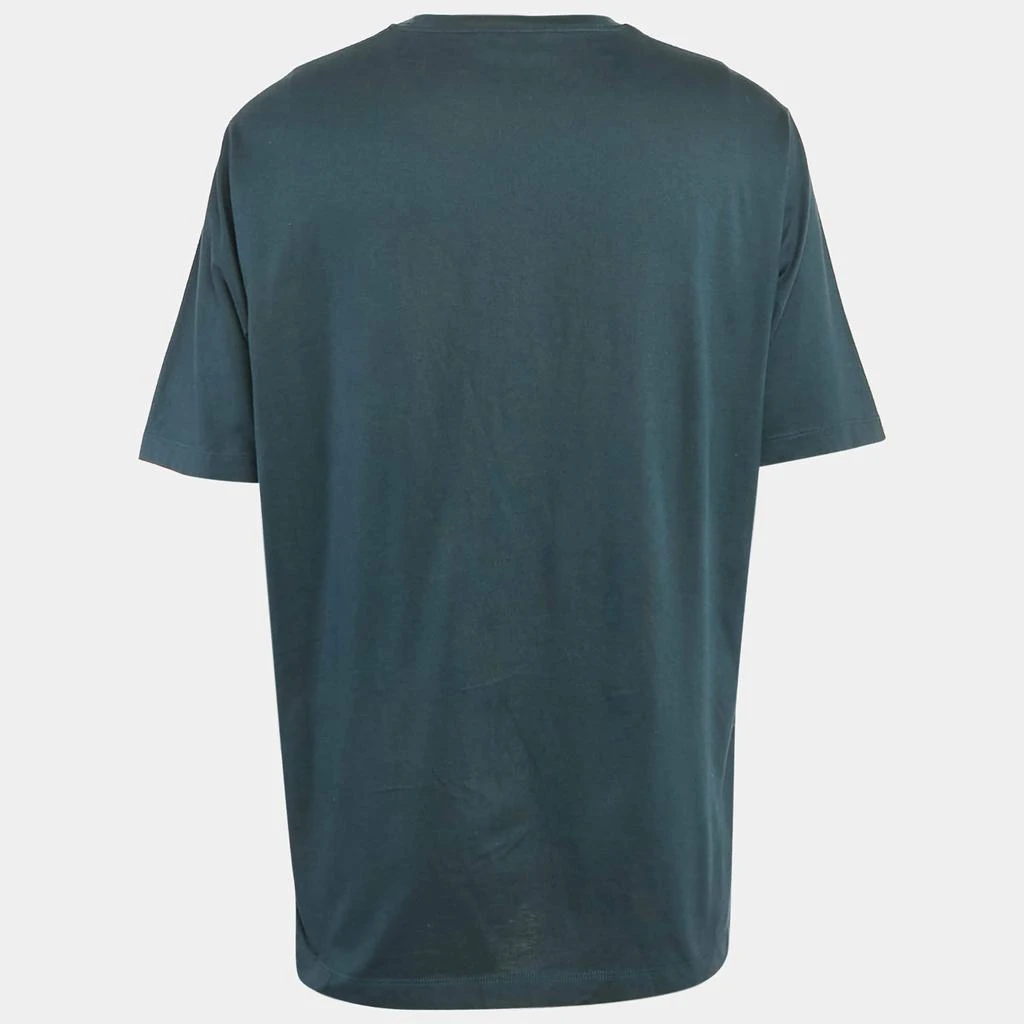 商品[二手商品] Hermes|Hermes Navy Blue Embroidered Cotton Crew Neck T-Shirt XXL,价格¥2180,第2张图片详细描述