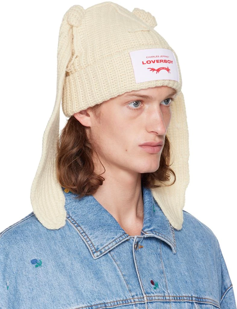 商品Charles Jeffrey Loverboy|Off-White Chunky Rabbit Beanie,价格¥1182,第2张图片详细描述