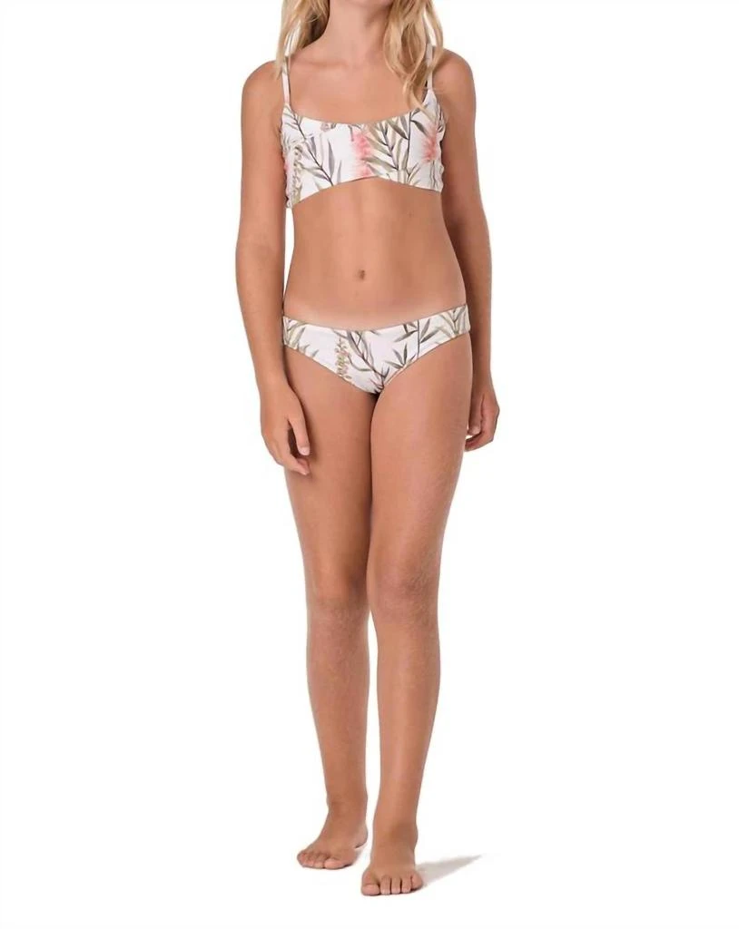 商品submarine|Submarine - Line Crossed - Tropical Garden White Bikini Set,价格¥627,第1张图片详细描述