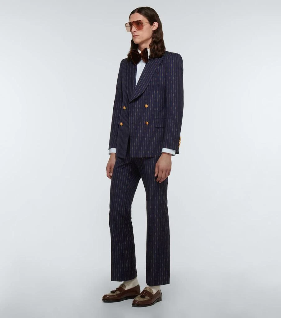 商品Gucci|Horsebit straight wool suit pants,价格¥10459,第2张图片详细描述