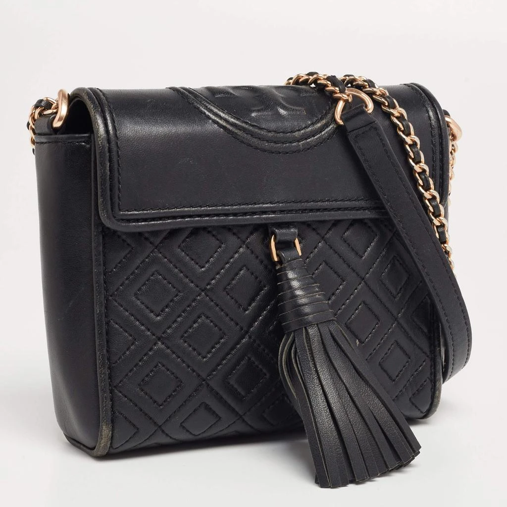 商品[二手商品] Tory Burch|Tory Burch Black Leather Fleming Tassel Crossbody Bag ,价格¥1099,第3张图片详细描述