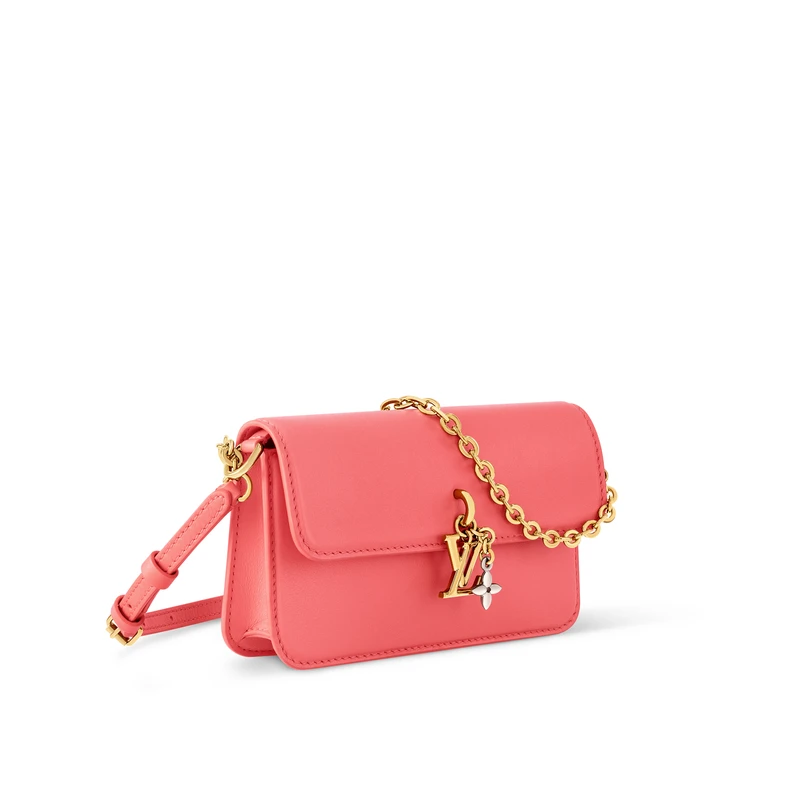 商品Louis Vuitton|LV/路易威登 女士珊瑚红小牛皮单肩包,价格¥13560,第4张图片详细描述