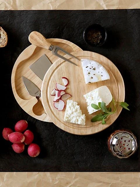 商品Picnic Time|Brie 4-Piece Cheese Board & Tool Set,价格¥210,第2张图片详细描述