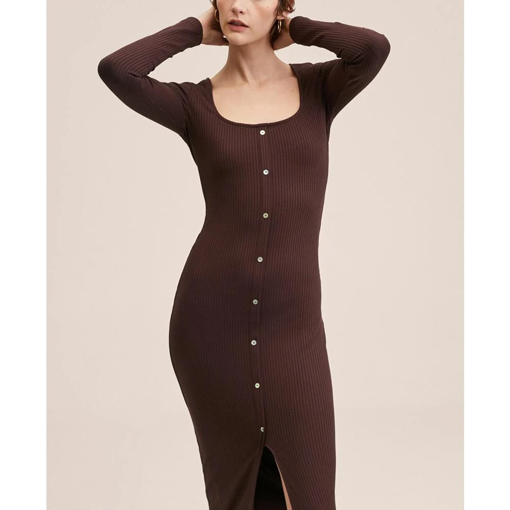 商品Mango|Women's Ribbed Knit Dress,价格¥193,第2张图片详细描述