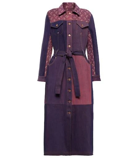 商品MARINE SERRE|拼色牛仔大衣,价格¥10673,第1张图片