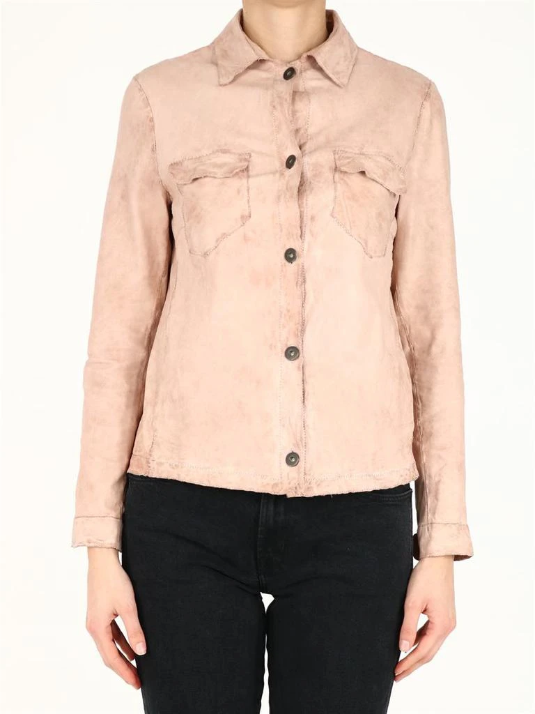 商品Salvatore Santoro|Powder pink leather shirt,价格¥2967,第1张图片