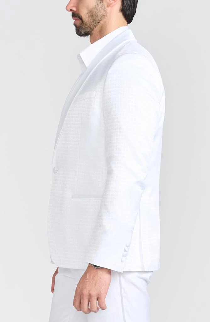 Varick White Jacquard One Button Shawl Collar Dinner Jacket 商品