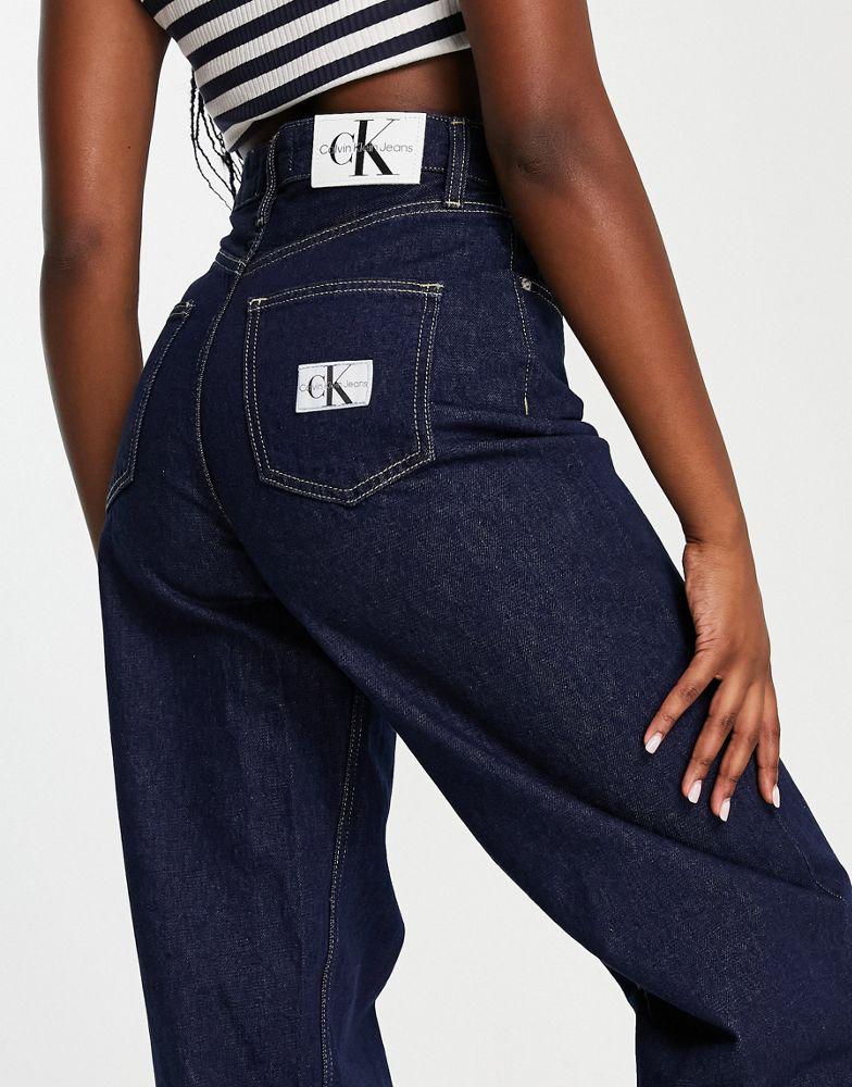 Calvin Klein Jeans high rise relaxed jeans in indigo wash商品第3张图片规格展示
