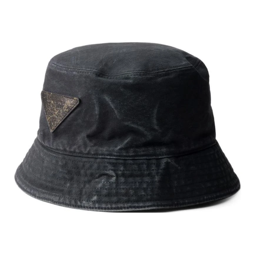 商品[国内直发] Prada|普拉达 三角形Logo 织布 渔夫帽 男款 黑色,价格¥7290,第1张图片