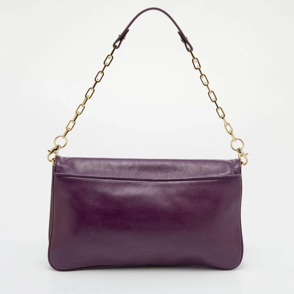 商品[二手商品] Tory Burch|Tory Burch Purple Leather Reva Bombe Chain Clutch,价格¥813,第4张图片详细描述