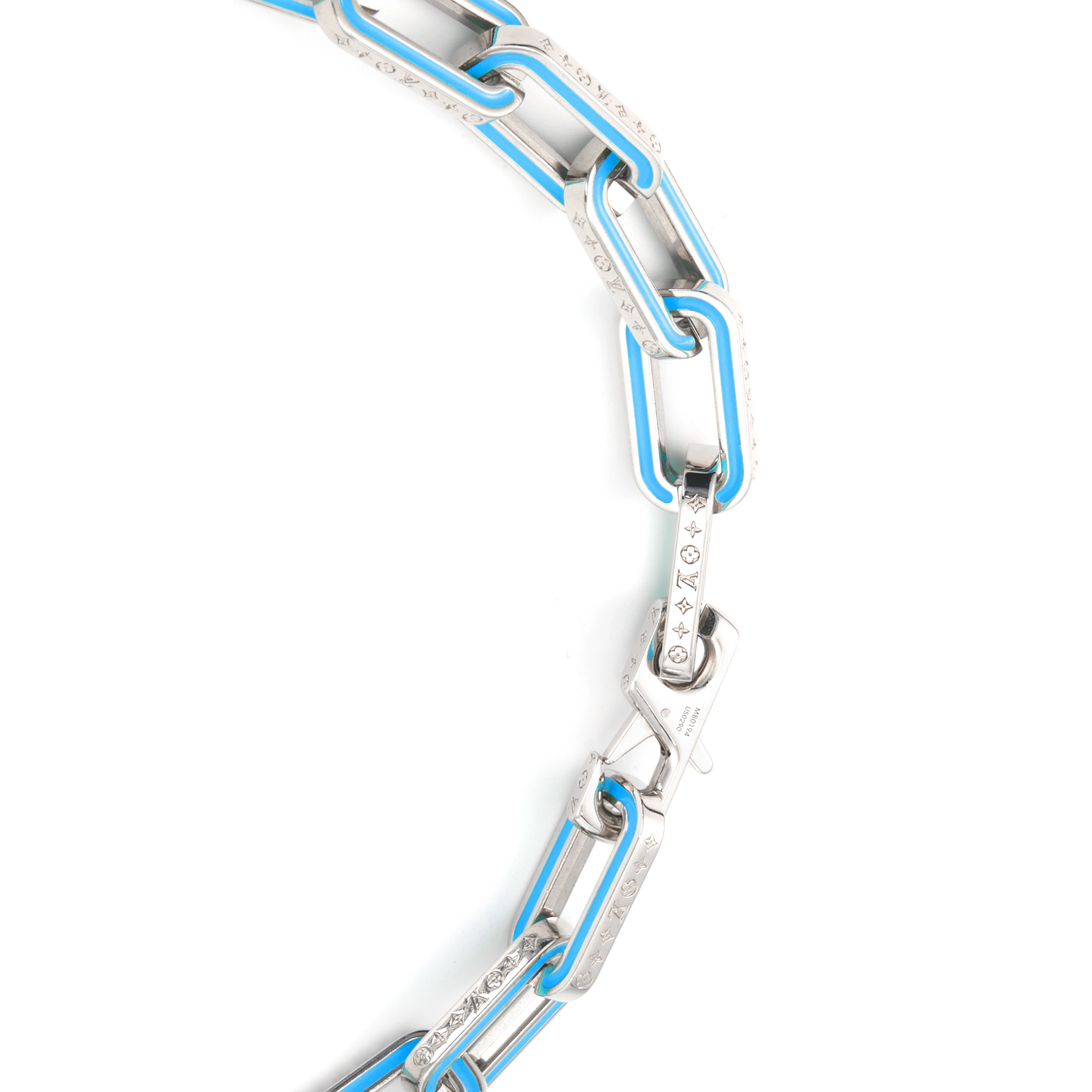商品[国内直发] Louis Vuitton|老花链式项链古巴链 蓝色,价格¥19482,第6张图片详细描述