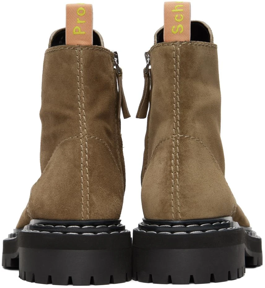商品Proenza Schouler|Taupe Lug Sole Combat Boots,价格¥2983,第2张图片详细描述