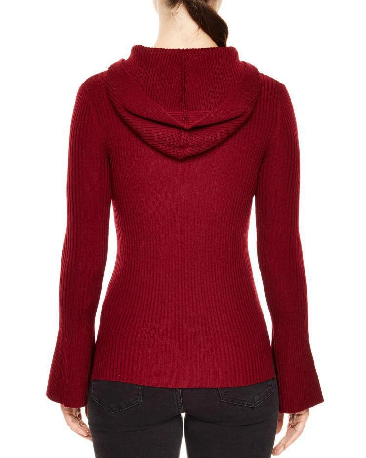 商品Sandro|Detroit Hooded Ribbed-Knit Sweater,价格¥1018,第2张图片详细描述