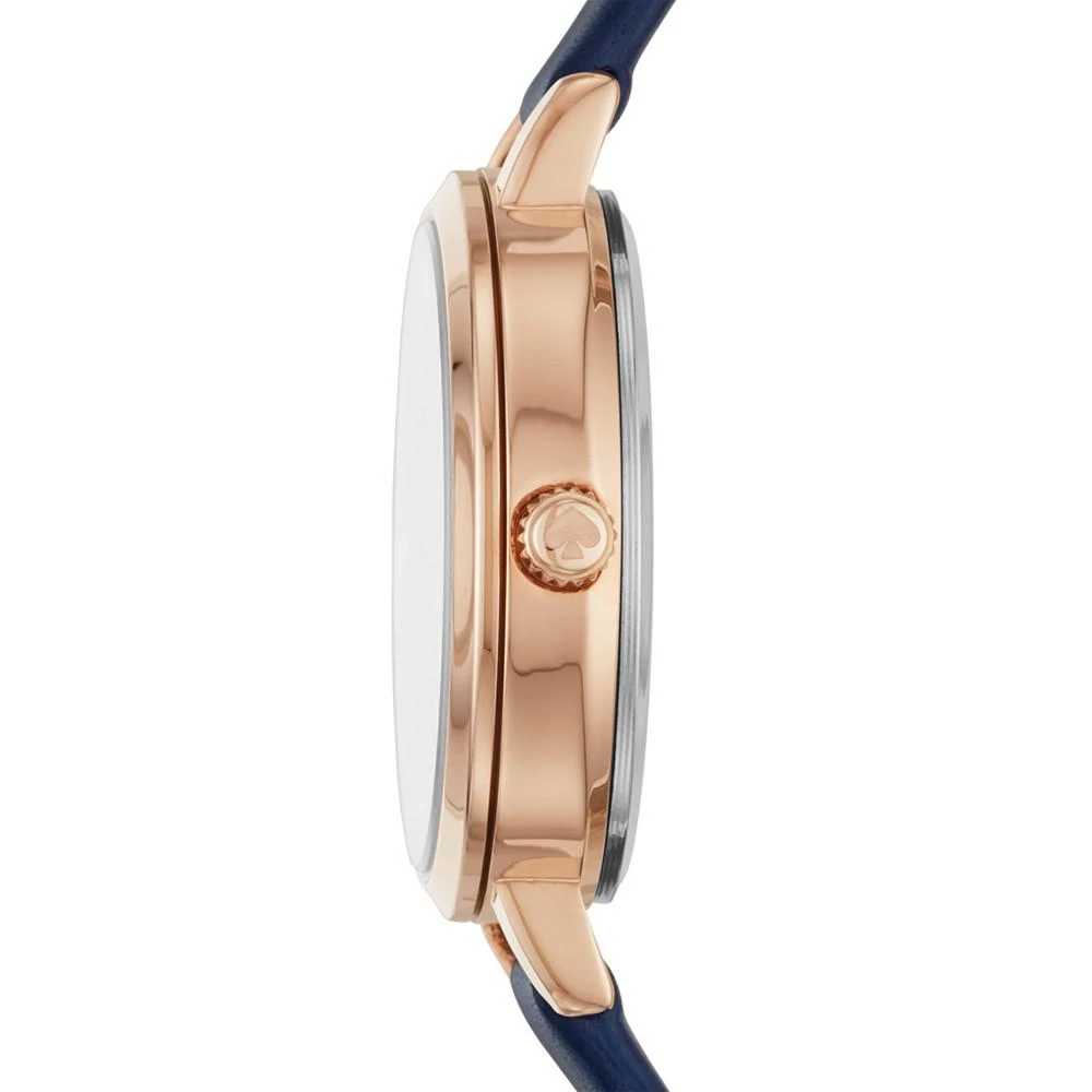 商品Kate Spade|Women's Metro Three-Hand Navy Leather Watch 30mm,价格¥965,第3张图片详细描述