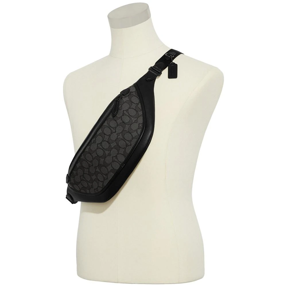 商品Coach|Men's Signature Jacquard League Belt Bag,价格¥2629,第5张图片详细描述