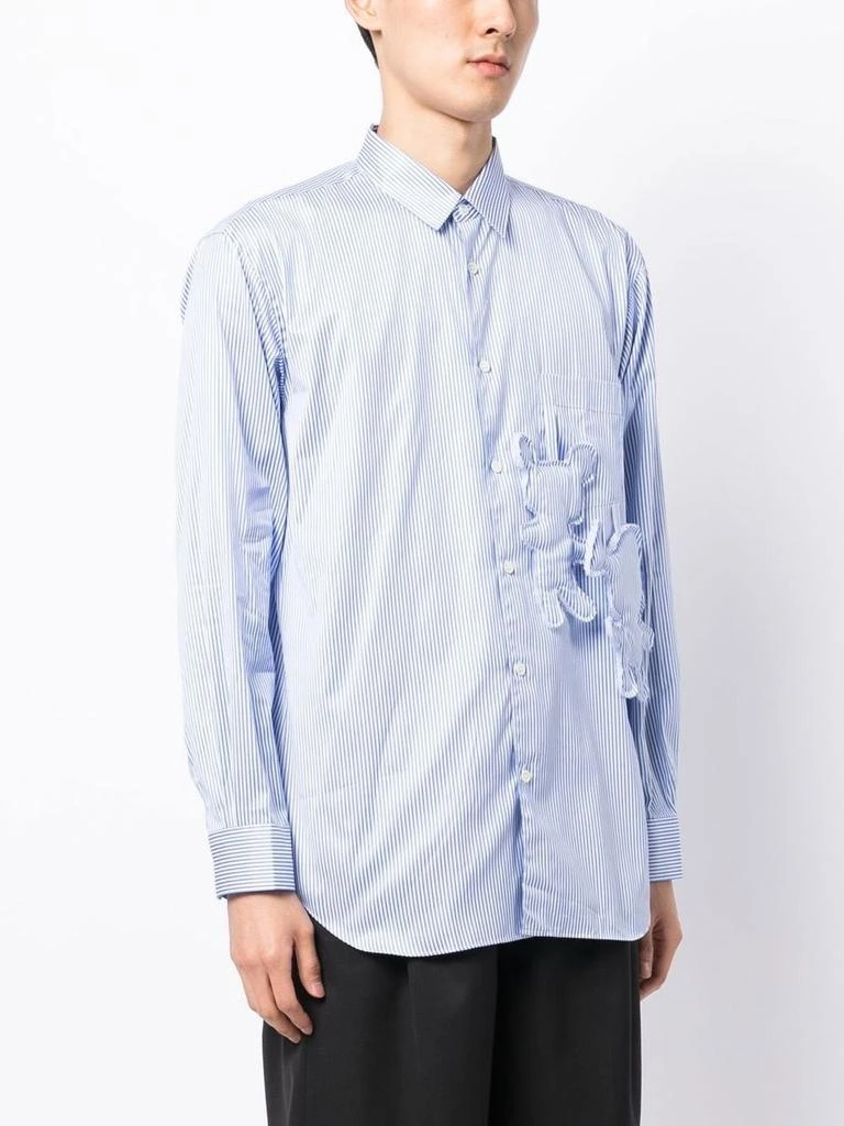 商品Comme des Garcons|COMME DES GARCONS SHIRT MEN DOLL PATCH STRIPE SHIRT,价格¥1530,第1张图片