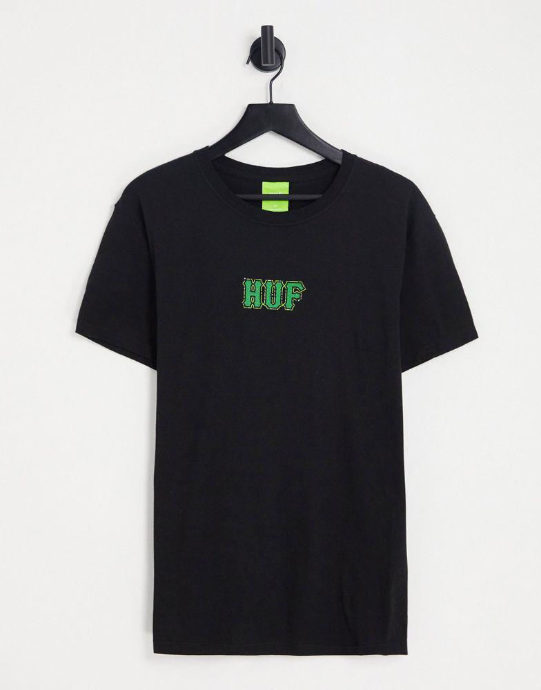 HUF amazing print t-shirt in black商品第1张图片规格展示